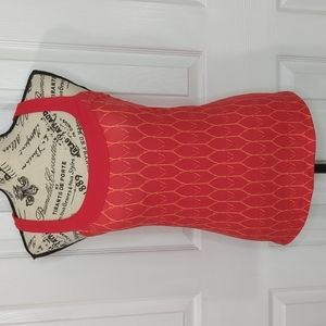 The North Face Red-Orange Workout Top, Lined Bust, X back, Cami Size S